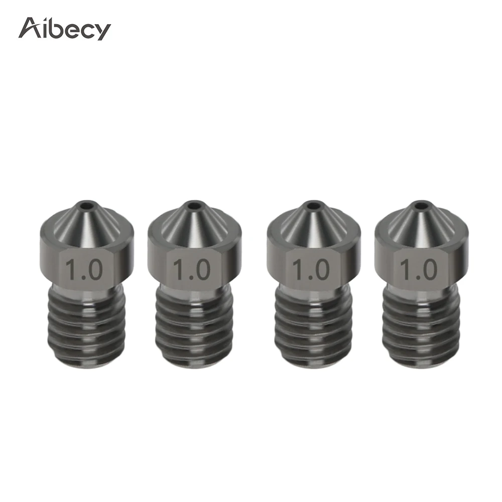 Aibecy 4 шт закаленная сталь 3d принтер сопло V6 сопла 1 0 мм для 75 нити принтера