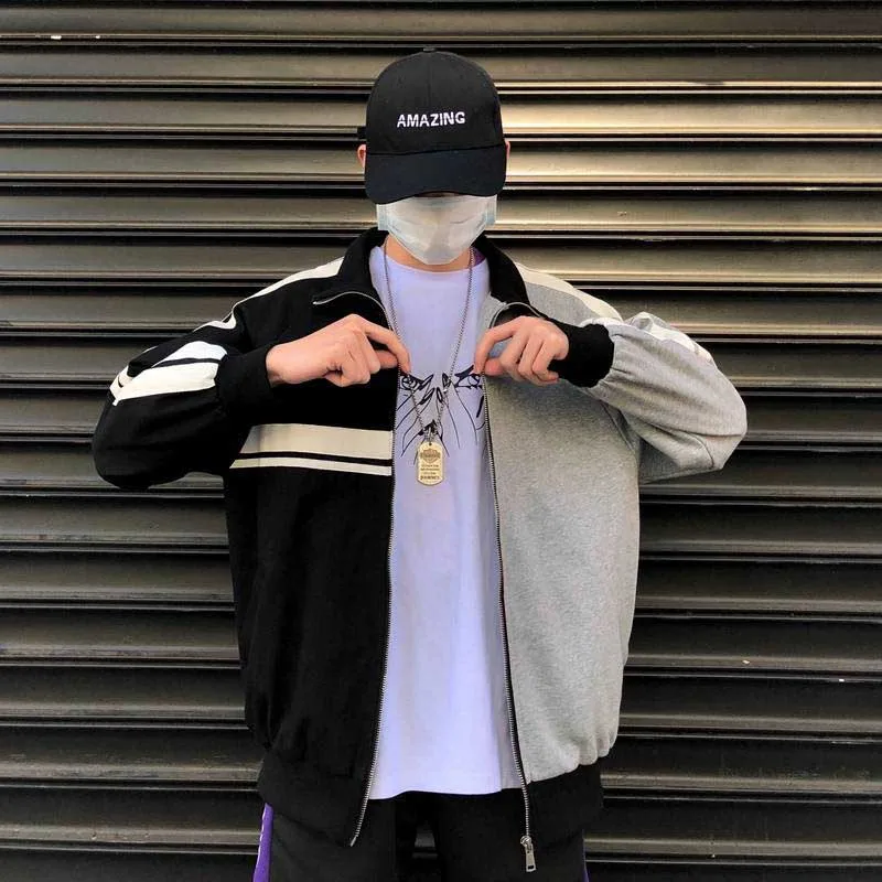 NiceMix в Корейском стиле Сезон весна-осень Новый Harajuku BF Свободные на молнии с