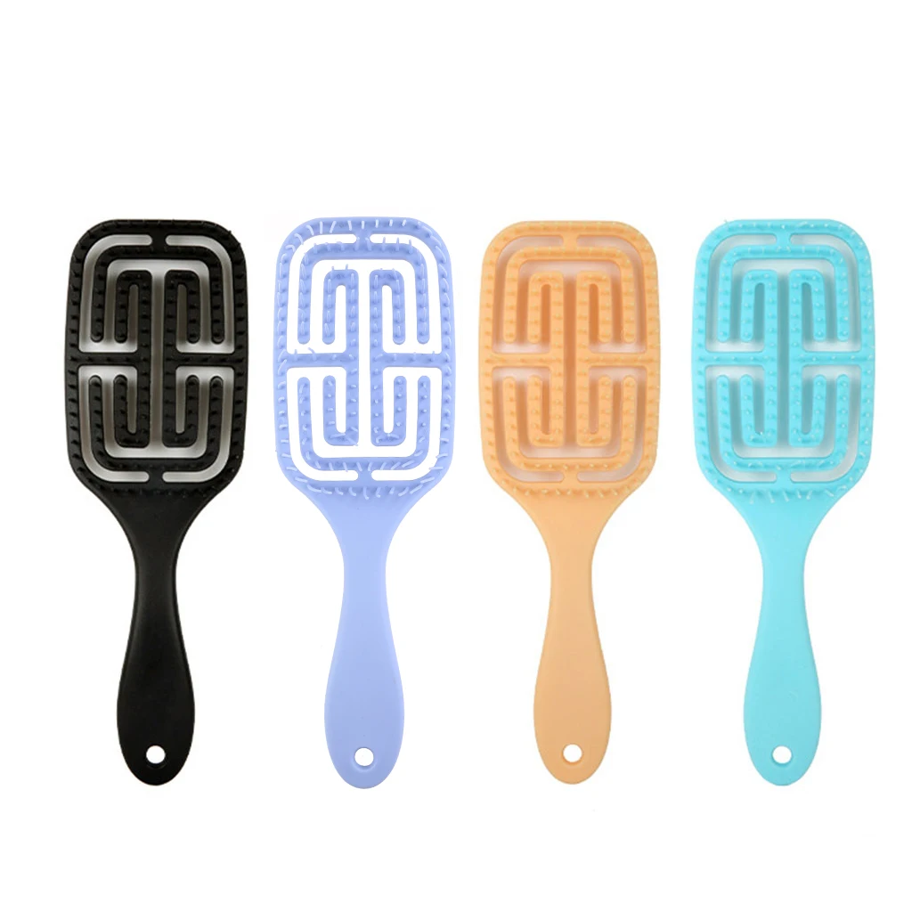 

Paddle Hair Brushes Hollow Out Wet Dry Detangling Comb Scalp Massage K1KB