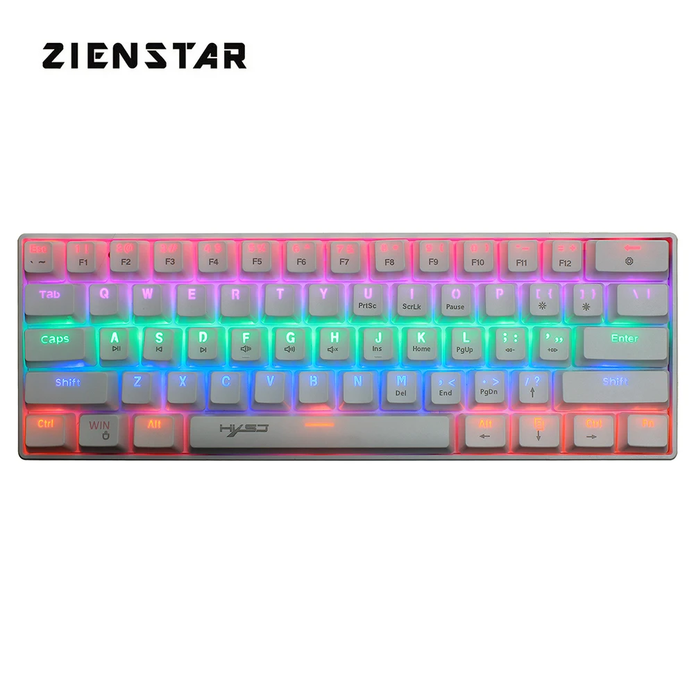 ZIENSTAR Английский Голубой оси Тип C разъем Проводная Механическая игровая