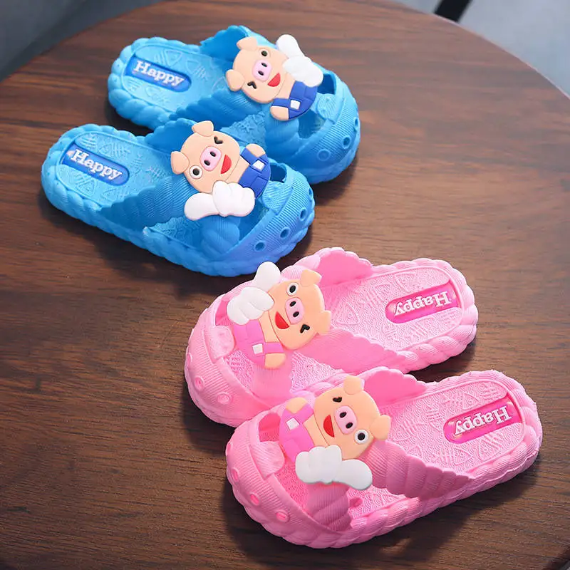 Koovan Children's Slippers new1-7 Year Old Children Summer Cool Piggy Girl Boy Baby Bathroom Home Kids |