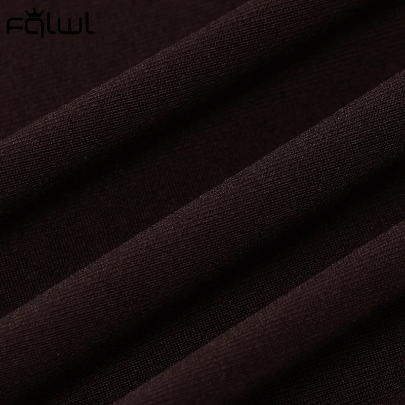 Женский комбинезон без бретелек FQLWL черный/коричневый с открытой спиной 2021 |