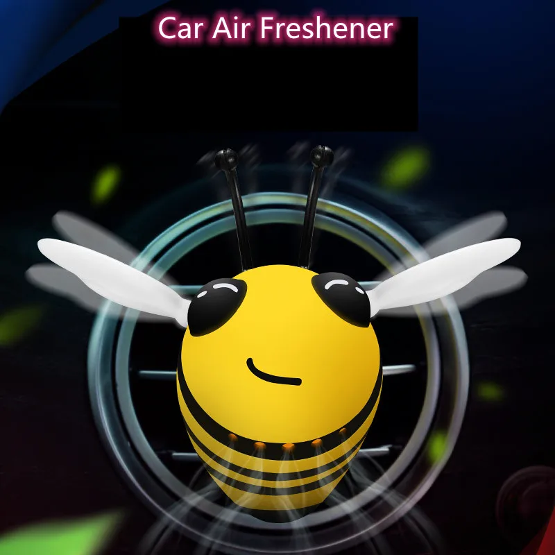 Car Air Freshener Cute Little Bee Auto Perfume Diffuser Air Vent Clip Styling Cartoon Bee Decoration Parfum Interior Accessories