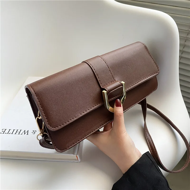 

Handle Bag Women Retro Handbag PU Leather Shoulder Totes Underarm Vintage Top Handle Bag Female Small Subaxillary Bags Clutch