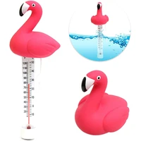 swimming pool thermometer water thermometer cartoon flamingo shape thermometer with string swimming pool hot spring spa bathtub