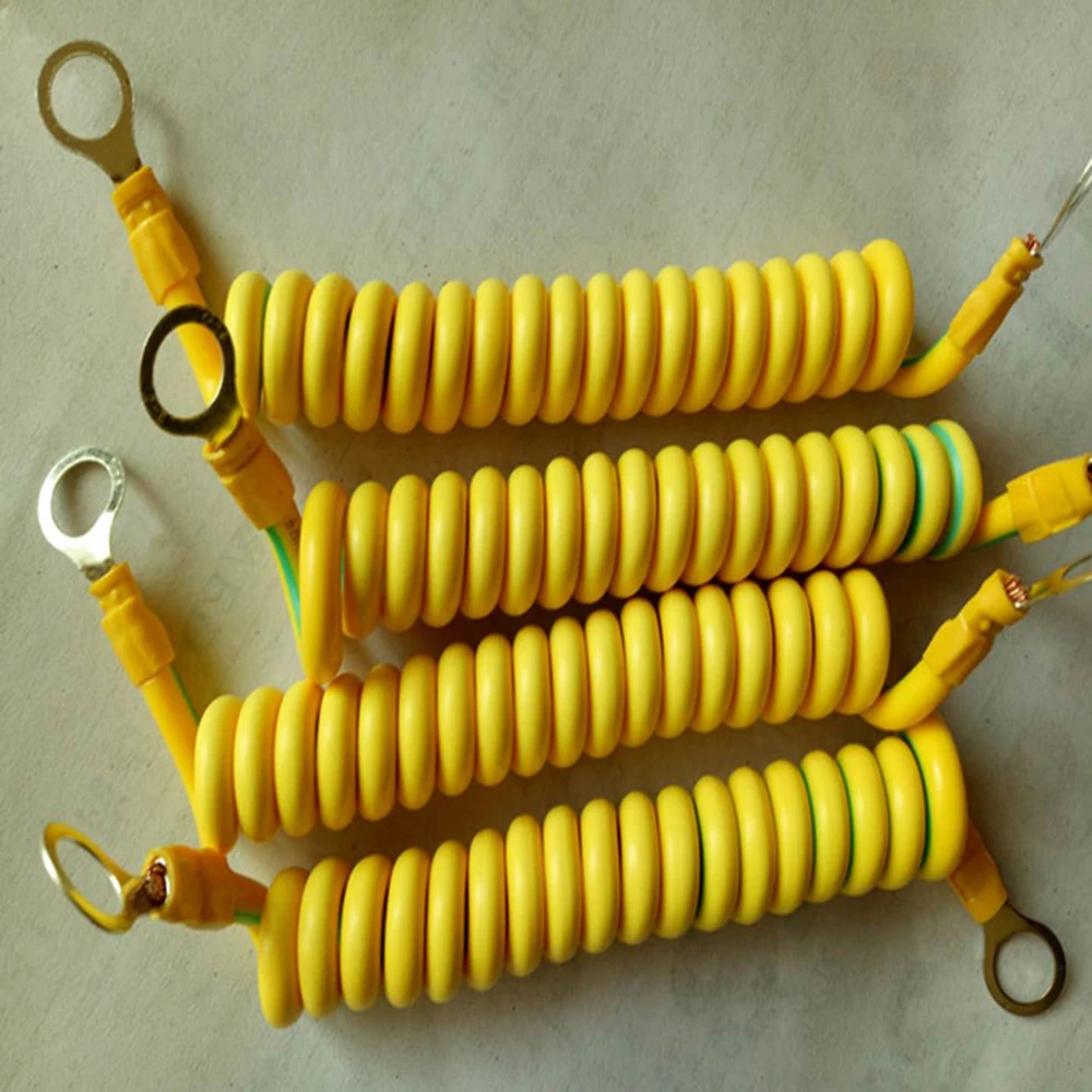 Фотогальваническая панель 5 шт. заземляющий провод 6 квадратных желтых зеленых