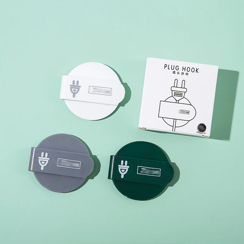 3pcs Creative Storage Holders Racks Power Plug Wall Holder Self Adhesive Hanger Socket Kitchen Appliance Wire Cord Stick Hook | Дом и сад