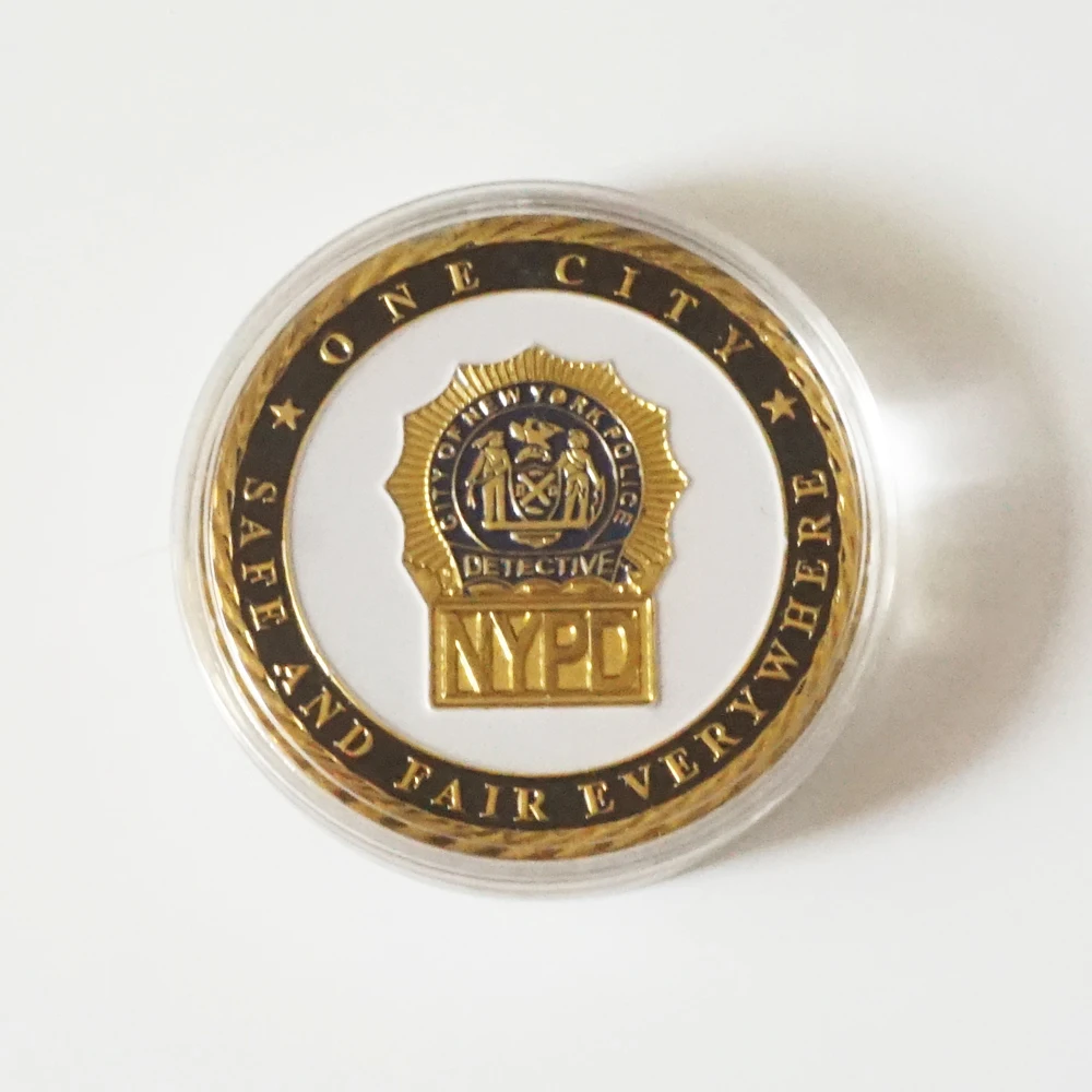 Флаг США NYPD монеты верные до смерти полиция Нью Йорка бронзированные сувенирные