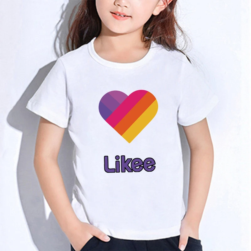 Футболка Likee для мальчиков и девочек футболка с принтом Детская Летняя