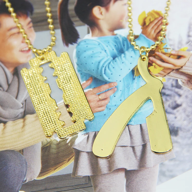 Лидер продаж ожерелья с подвесками и лезвиями для бритвы мужские ювелирные