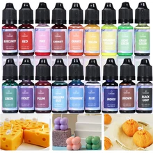24 Color 10ml Resin Pigments DIY UV Epoxy Resin Mold Candle Soap Dye Liquid Colorant Jewelry Making Supplies Resin Crafts