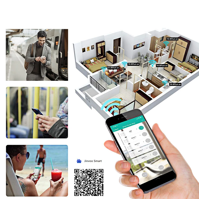 Умный удлинитель Zigbee с 2 USB портами и 4 штекерами переменного тока|Комплекты