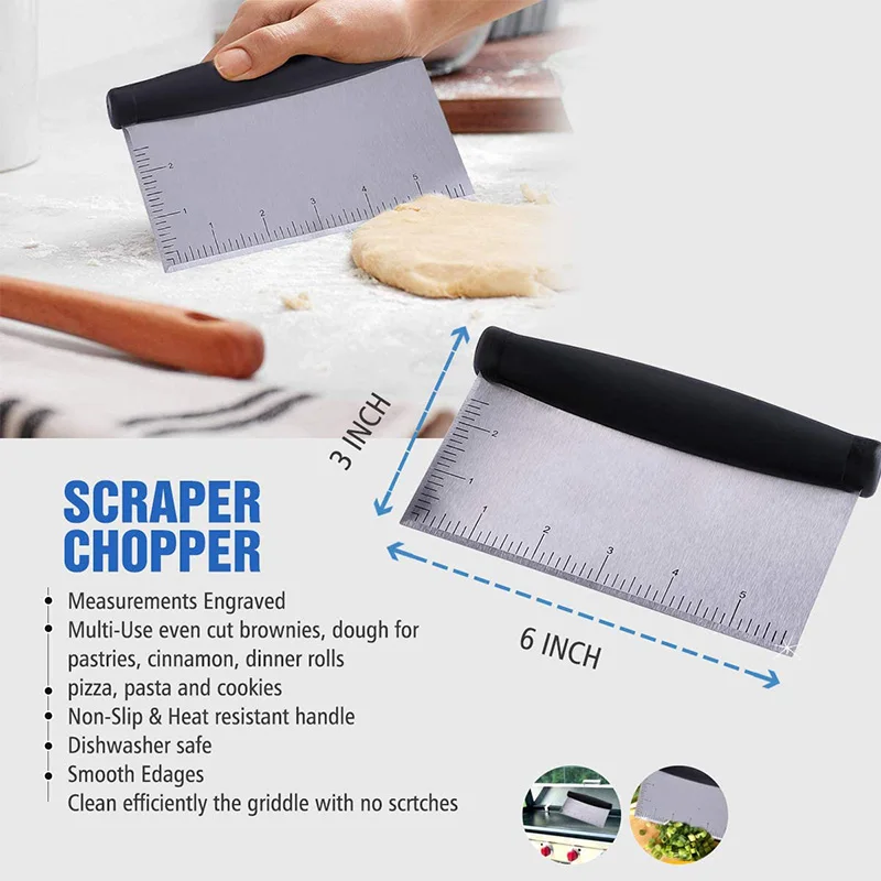 Набор из 5 металлических шпателей с пластиковой ручкой многоцелевой набор