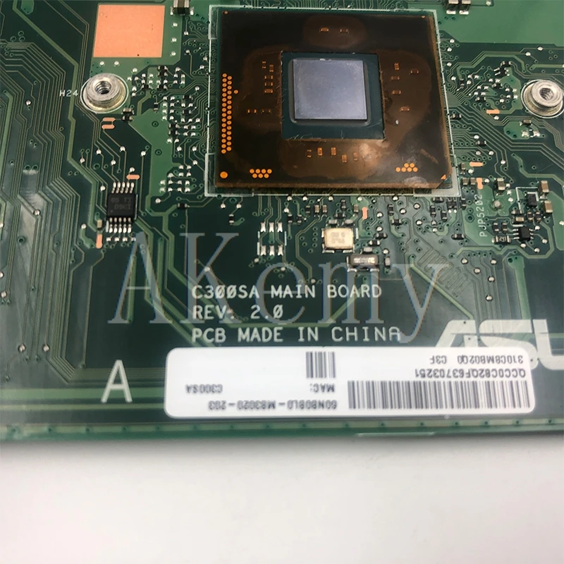 

SAMXINNO C300SA For Asus Chromebook C300S C300SA Laotop Mainboard C300SA Motherboard W/ N3060U 4GB RAM 32G SSD