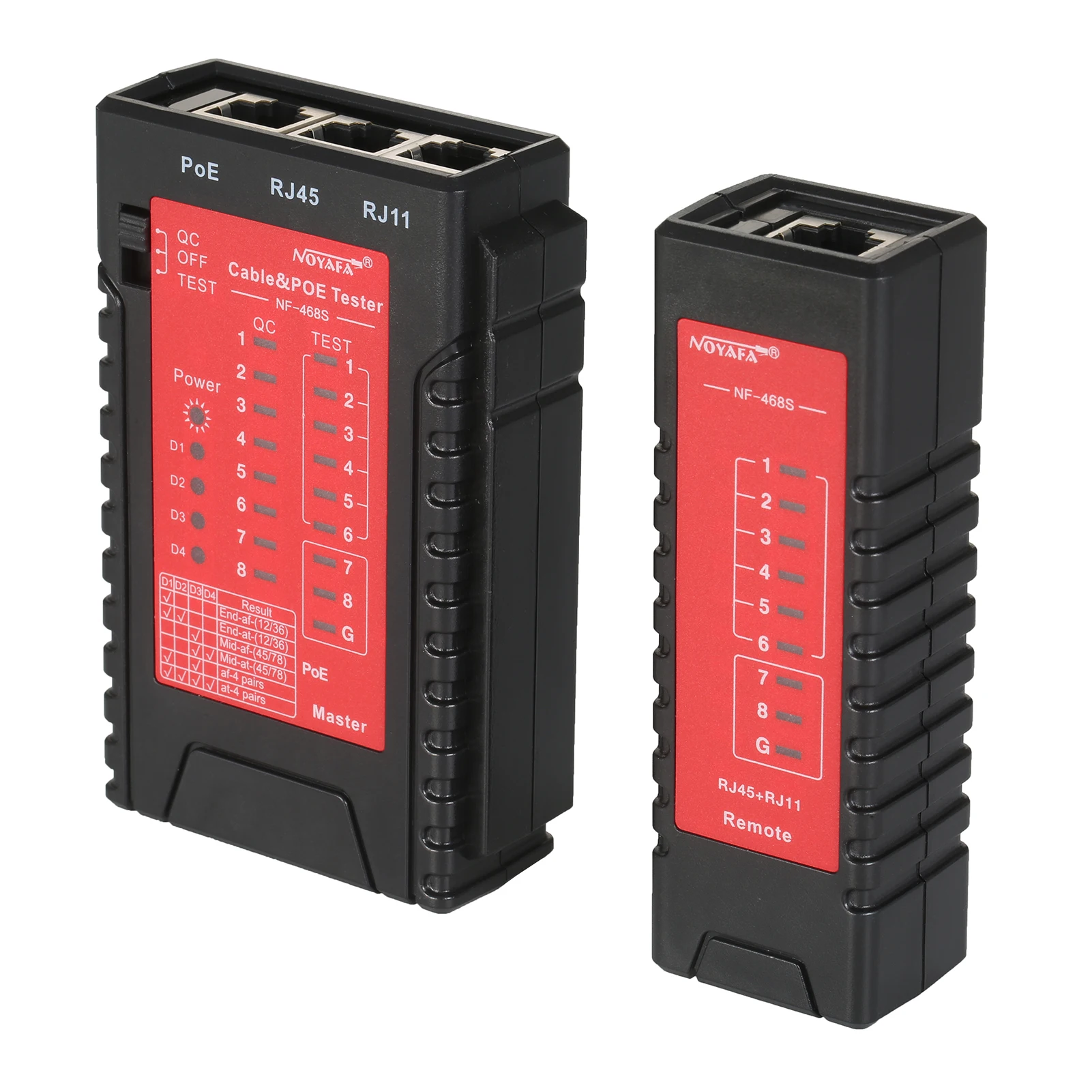 Сетевой Кабельный тестер NOYAFA RJ45 RJ11 и PoE линейный Lan Ethernet кабеля для Cat5/5e/6/6a(UTP/STP)