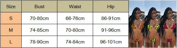 

US New Womens Two-Piece Bikini Set Swimwear Padded Bra Thong G-String Swimsuit