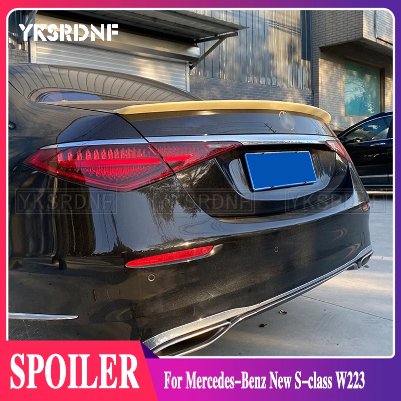 

Спойлер AMG для Mercedes-Benz, Новый S-класс W223, S480, S500, S680, 2021 + глянцевый черный/карбоновый спойлер для багажника автомобиля