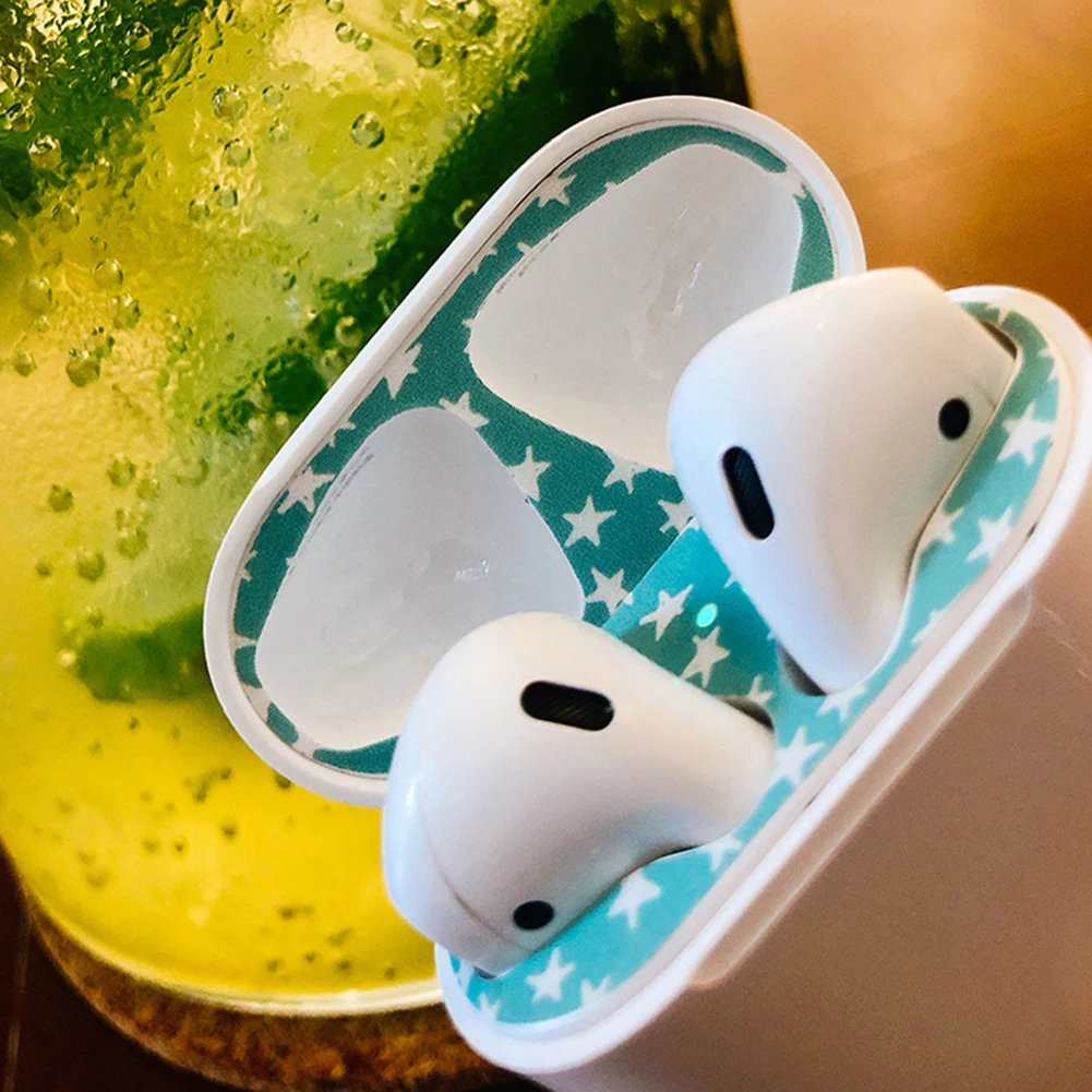 Пылезащитная наклейка чехол для Apple AirPods 1 2 гарнитура Защита кожи Airpods аксессуары