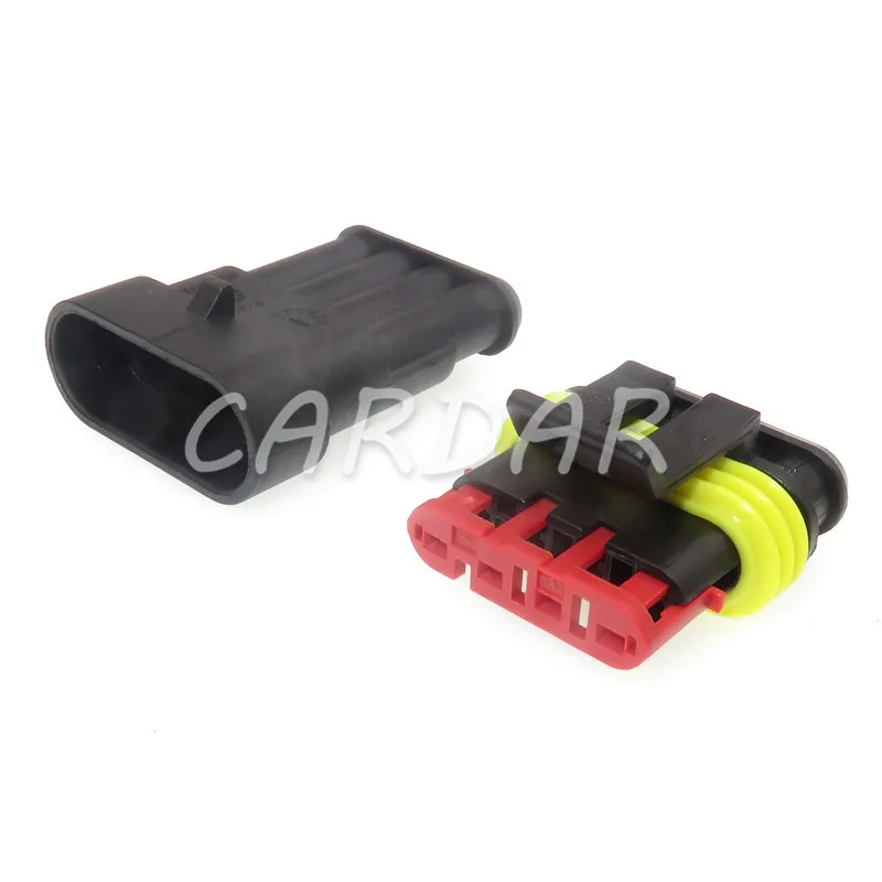 

1 Set 4 Pin 282106-1 282088-1 Superseal Automotive Connector Electric Connectors And Sealed Waterproof Auto Socket