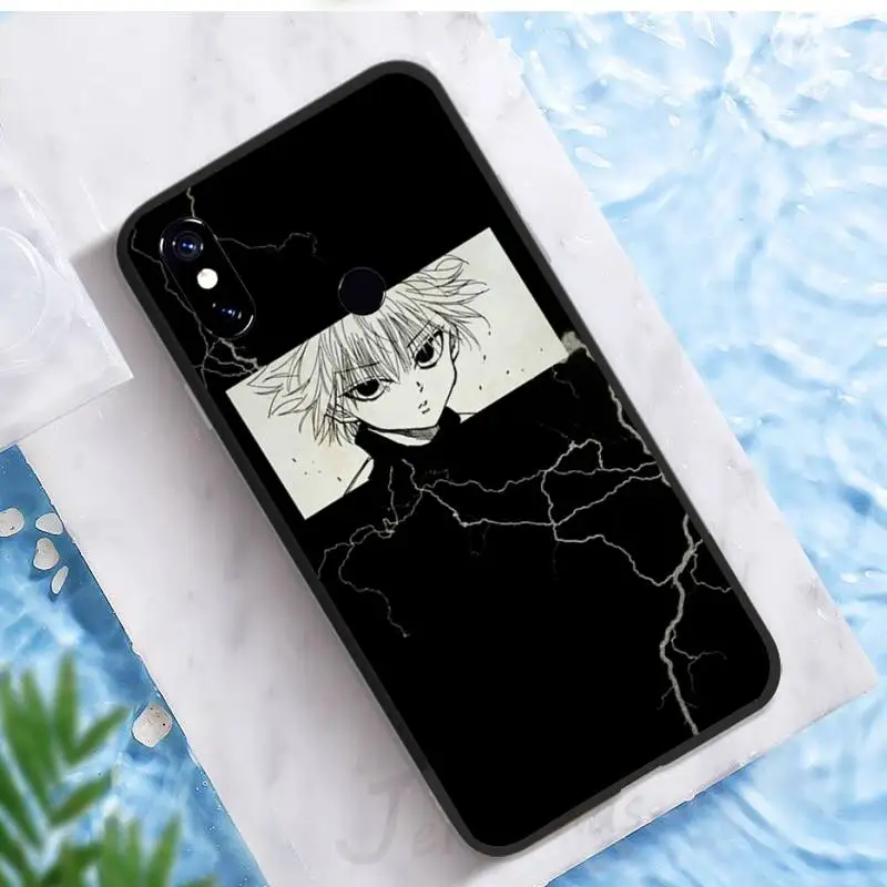 

Killua Anime Hunter X Hunter Black art Phone Case For Xiaomi Redmi note 7 8 9 t k30 max3 9 s 10 pro lite
