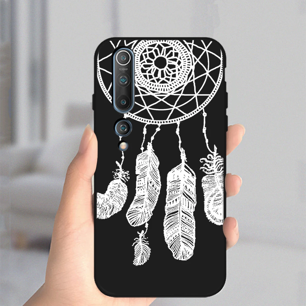 

White Mandala Case For Xiaomi Redmi Note 10 9 8 7 8T Pro 9A 8A 9S K30S MI Note 10 9 10T 9T 11 Pro Lite F1 Soft TPU Phone Fundas