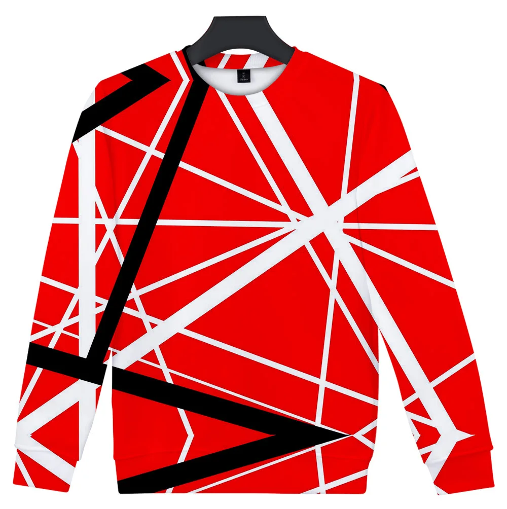 Новинка толстовка с 3D-принтом Эдди ван Халена рэпера хип-поп круглым вырезом для