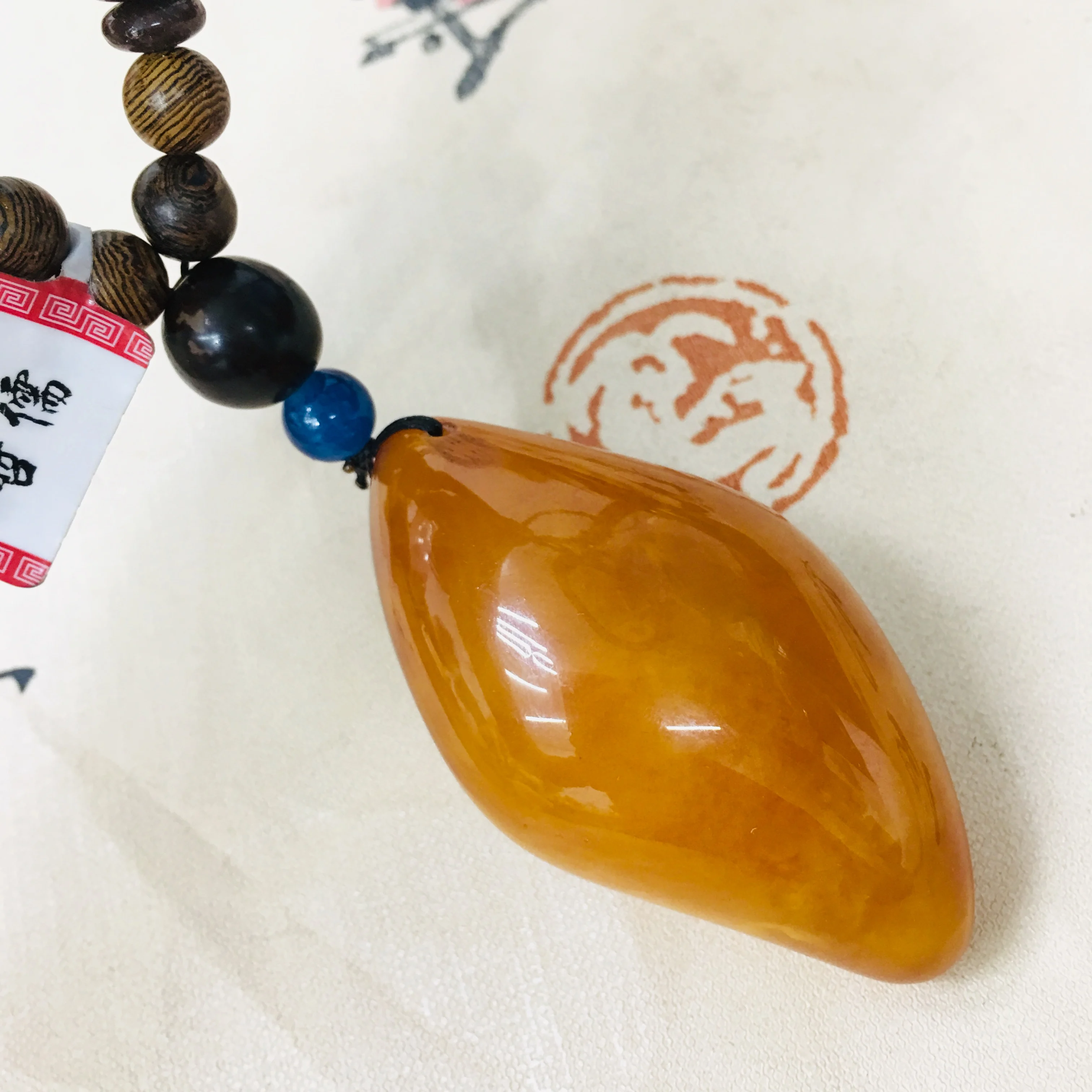 Цепочка Мужская/Женская Zheru из натурального воска коричнево-желтого цвета |
