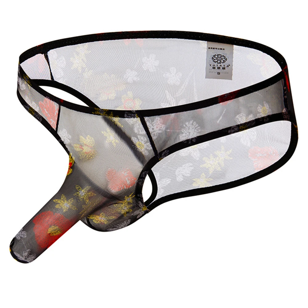 Новое поступление мужские прозрачные трусы в богемном стиле с сетчатым принтом