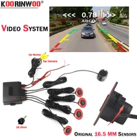 koorinwoo original car parking sensor 4 video sysem for monitor camera blind black circle safe parktronic system car detector
