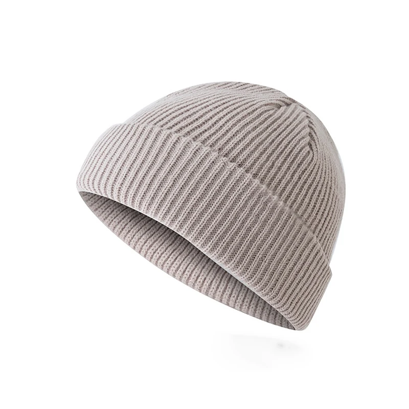 

Solid Color Warm Knitted Brimless Hat Men Beanies Winter Autumn Hip Hop Skullcap Street Men Beanie Unisex Melon Cap Women Male