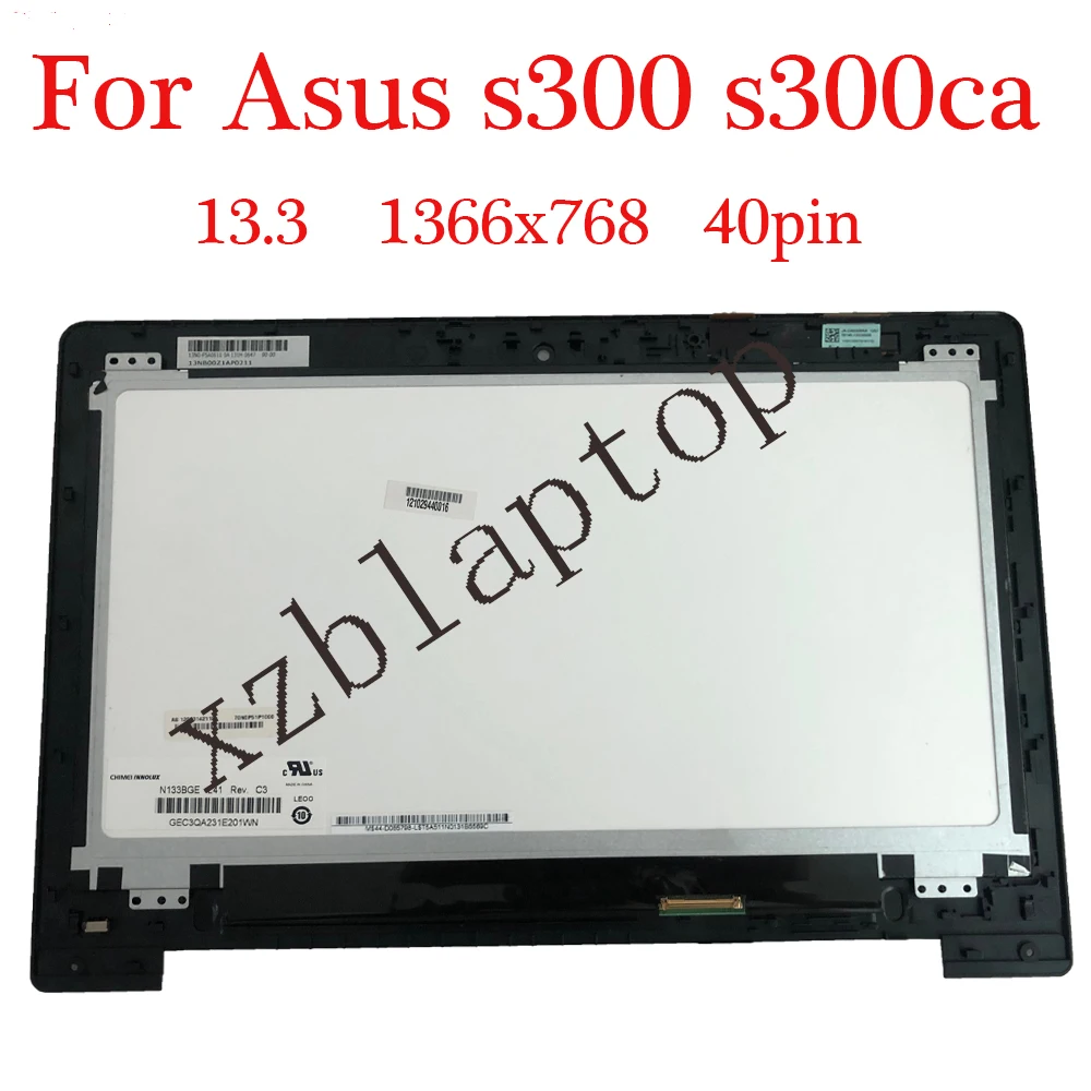 13 3 &quotсенсорная сборка ЖК экран + дигитайзер с рамкой для Asus VivoBook S300 S300C S300CA N133BGE L41