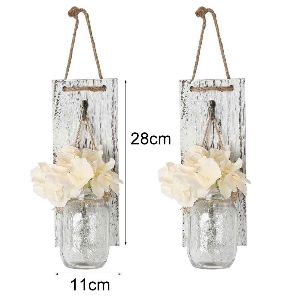 2 шт. каменная банка бра деревенский настенный декор с сказочными огнями