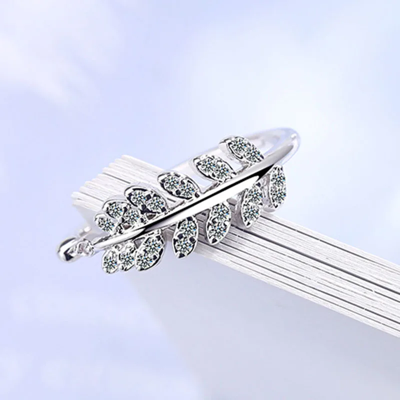 Женское кольцо с открытым кольцом MEETSOFT простое регулируемое из стерлингового