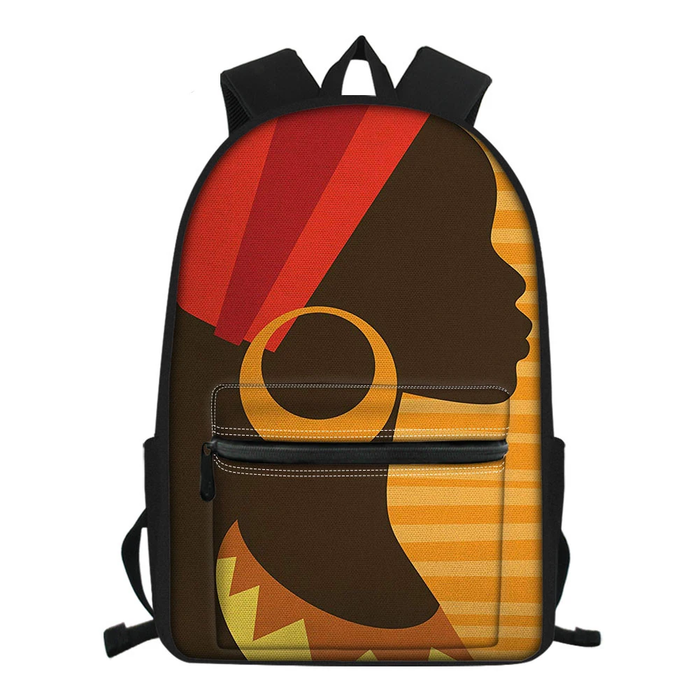 

Cusotm принт Африканский Черный искусство афро Девушки Печать школьные сумки для подростков большой рюкзак для ноутбука женский рюкзак для пу...