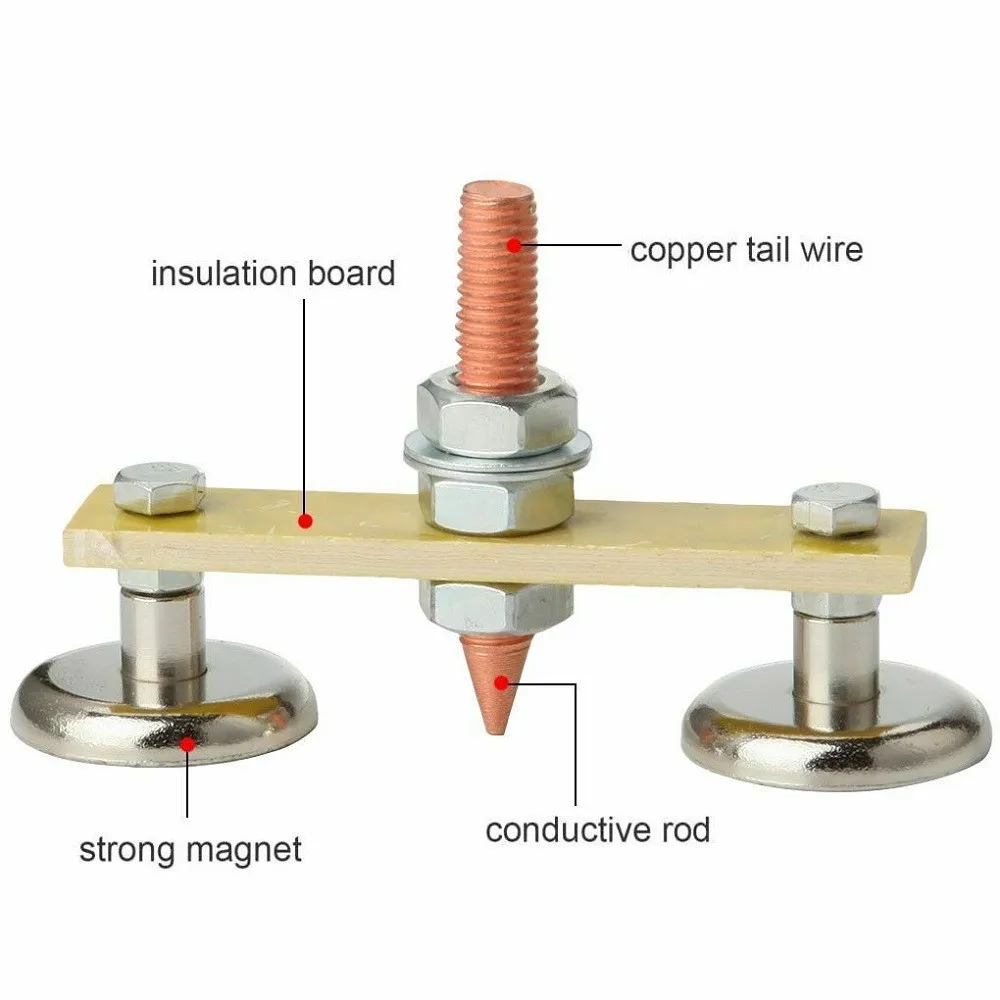 

Electric Welding Magnetic Head Ground Wire Tool Strong Magnetism Clamp Mass Welding Magnet Powerful Spotter Suction Grounding