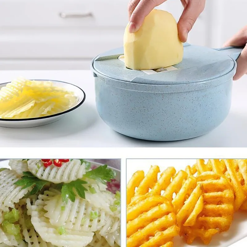 Мандолина овощи фрукты ломтерезки и резак с яичный разделитель дуршлаг моркови