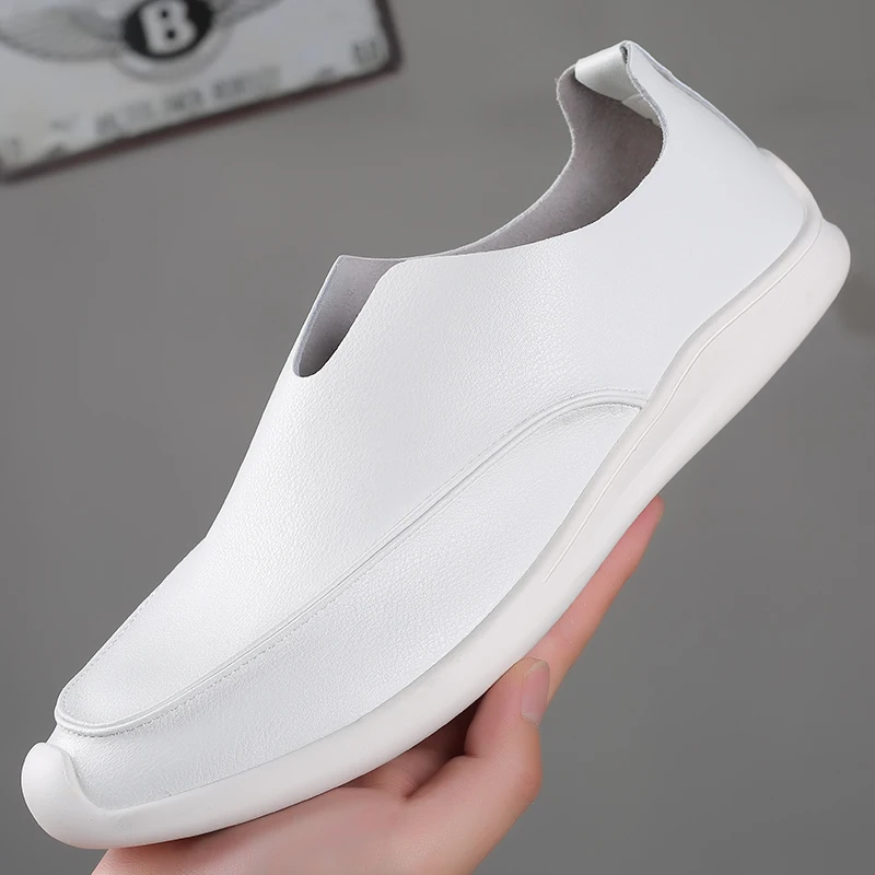 Мокасины мужские из сплит-кожи роскошная Уличная обувь брендовые итальянские