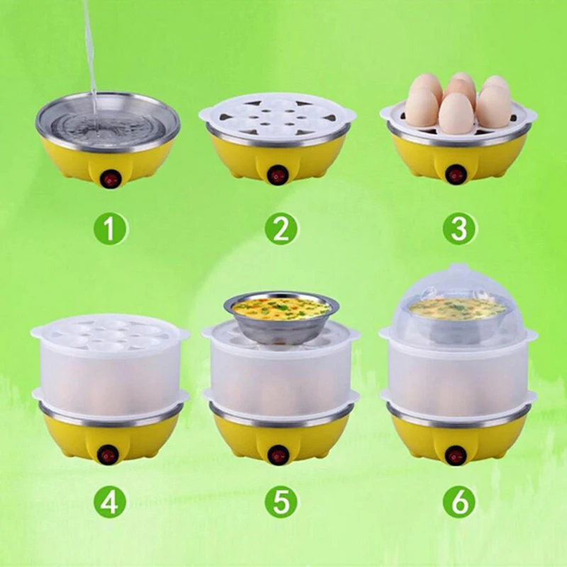 

Egg Steamer Double-Layer Lazy Large-Capacity Electric Boiled Egg Multifunction, Heated Milk, Heating With Automatic Shutdown