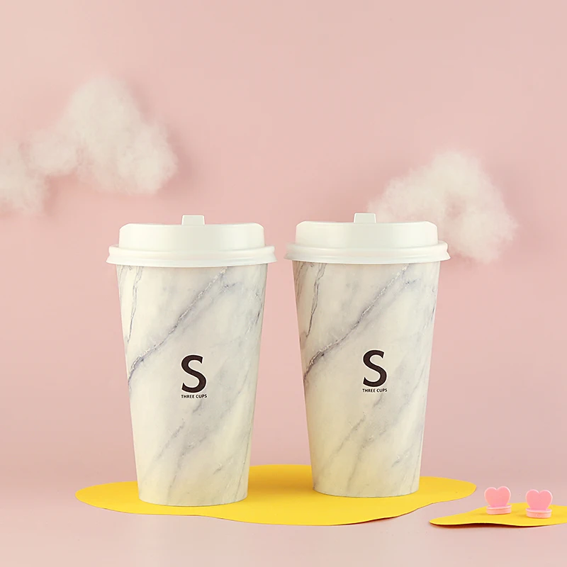50 шт. высокое качество креативная одноразовые чашки для кофе 400 мл 500 вечерние на