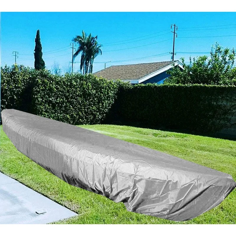 

Kayak Canoe Storage Cover Dustproof Cockpit Cover Waterproof UV Resistant Dust Boat Cover for 13.5-15Ft g Boats