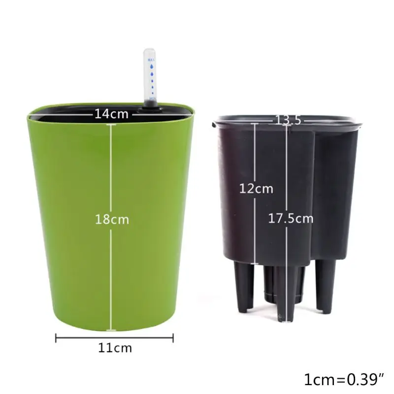 

PP Self Watering Planters Flower Pots Indoor with Water Level Indicators P82C