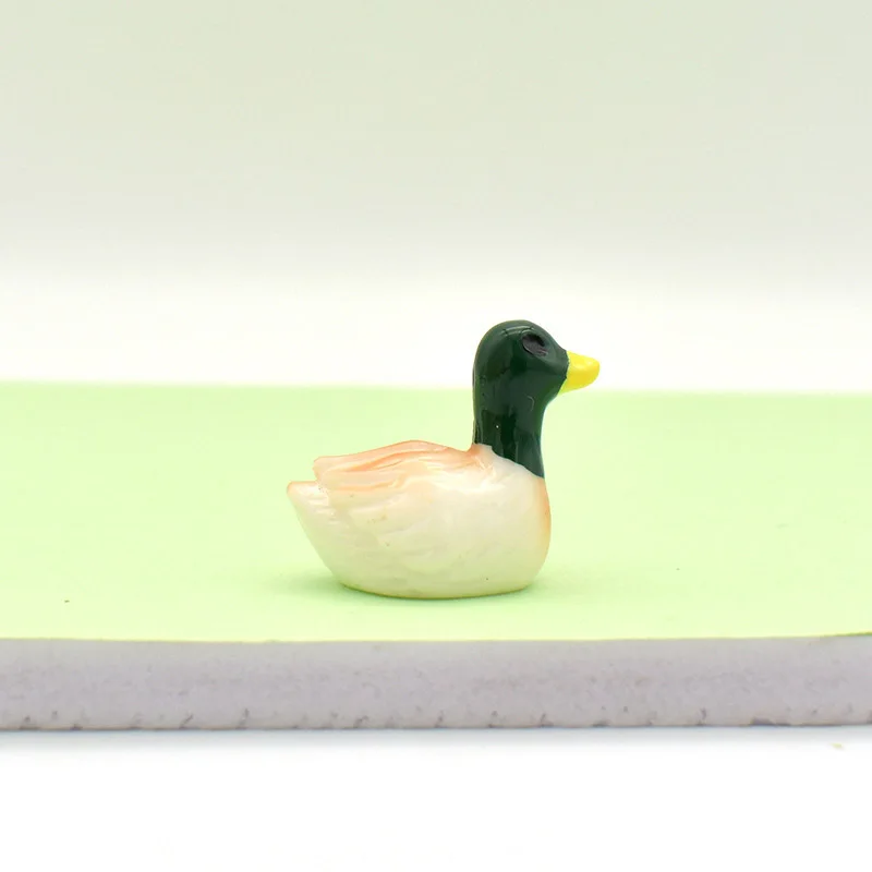 Миниатюрная фигурка лебедя из смолы миниатюрное украшение для сада сделай сам