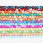 Стеклянные бусины из натурального камня, разноцветные треснувшие кристаллы, круглые свободные бусины, рукоделие для браслета 6-12 мм
