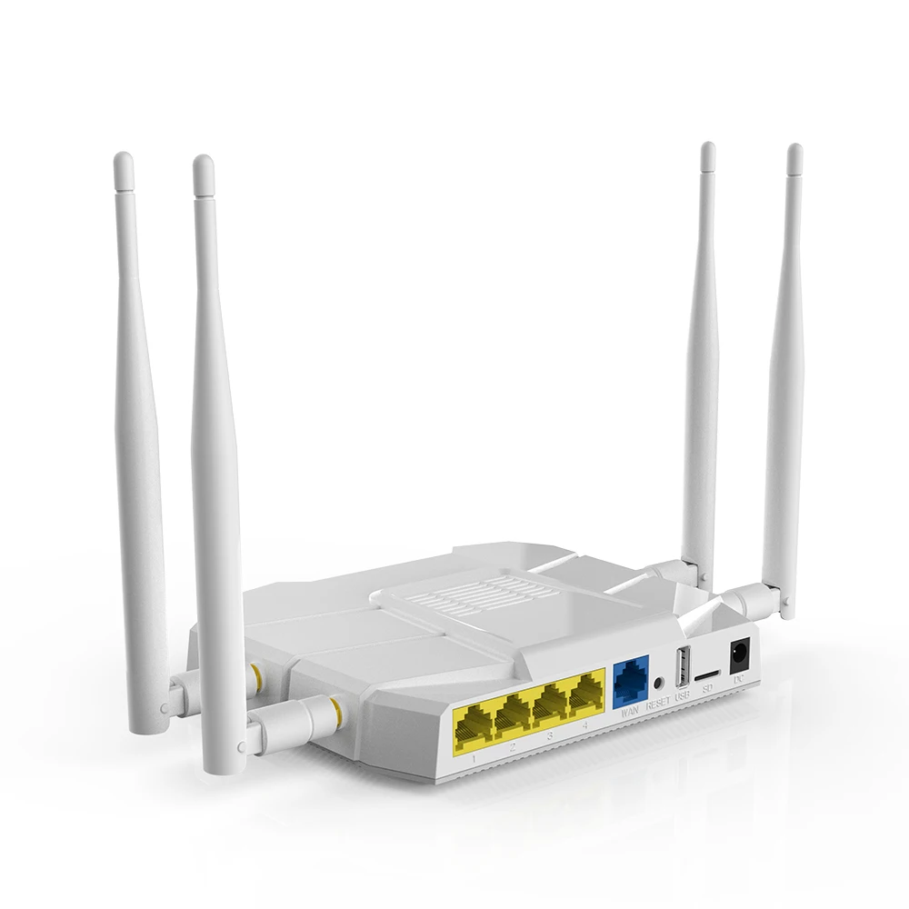 Unlock 1200Mbps Wireless Router 4g Sim Card 2.4g&5.8g Gigabit Router Support With SIM Card Slot And 4pcs External Anten