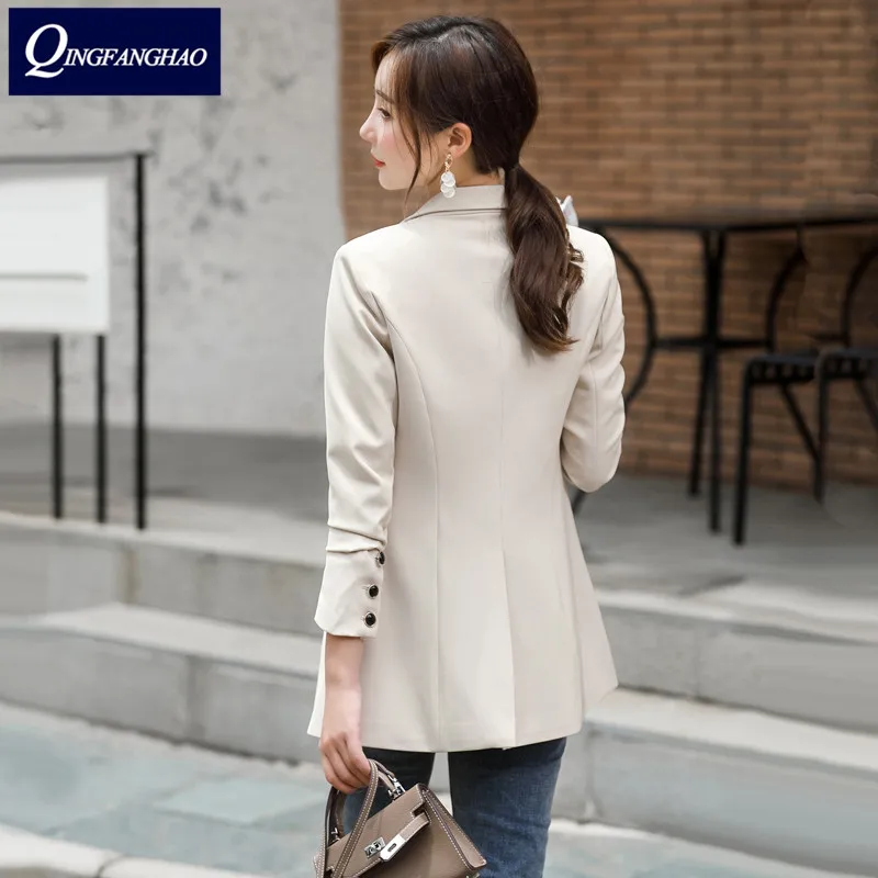 

Women's mid-length small suit new Korean style OL temperament jacket Coat Blazer as8832
