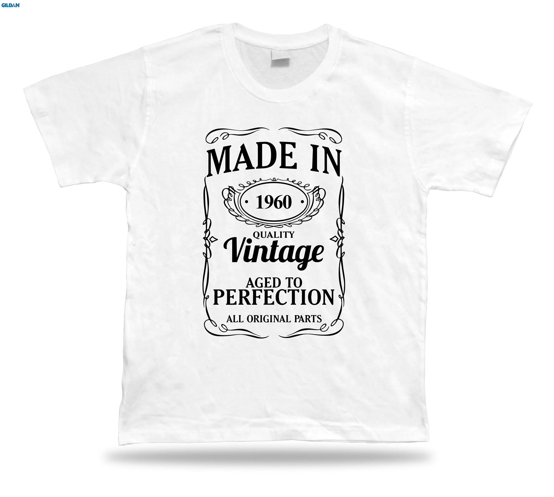 Printed T Shirt Tee Made In 1960 Happy Birthday Present Gift Idea Unisex T-Shirt Cotton Men Short Sleeve Shirts |