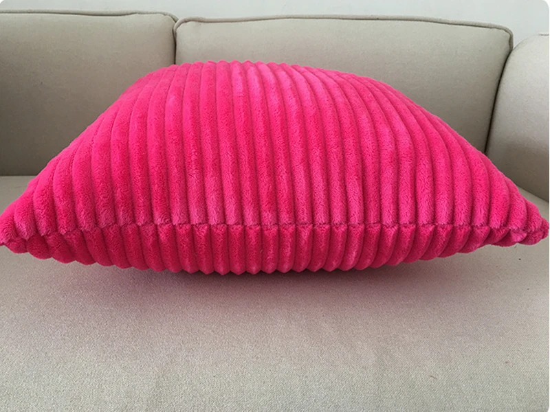 Супер-мягкие декоративные вельветовые наволочки в полоску из вельвета для