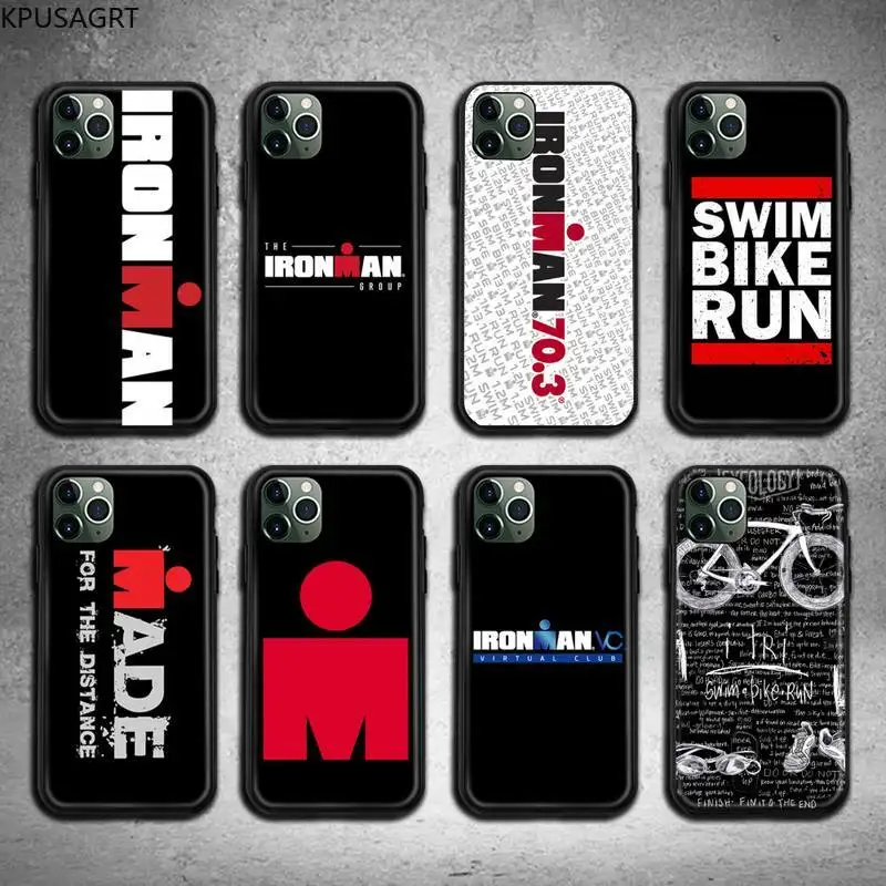 Чехол для телефона Ironman Triathlon Swim bicycle marathon iphone 12 pro max 11 XS MAX 8 7 6 6S Plus X 5S SE 2020 XR|Бамперы|
