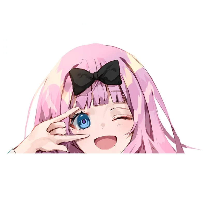 

Виниловые автомобильные наклейки Kaguya Sama Winking Girl для ноутбука, доска для серфинга, JDM наклейка, водонепроницаемая графика граффити KK13 * 7 см