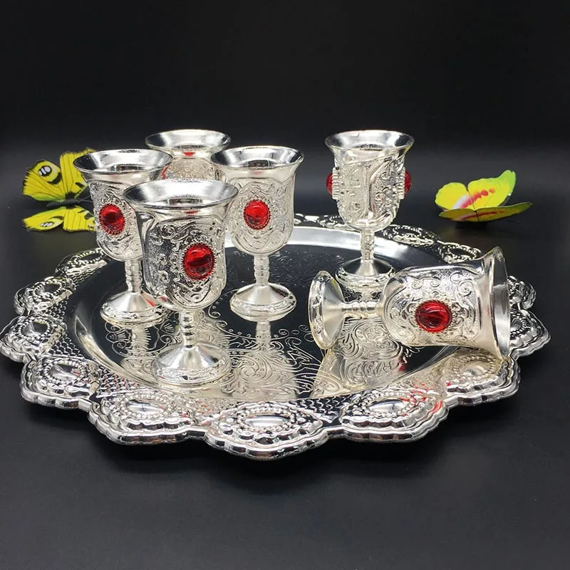 Посеребренная фляжка чайный набор винный Высококачественный цинковый сплав